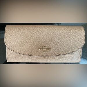 Coach Beige Leather Clutch